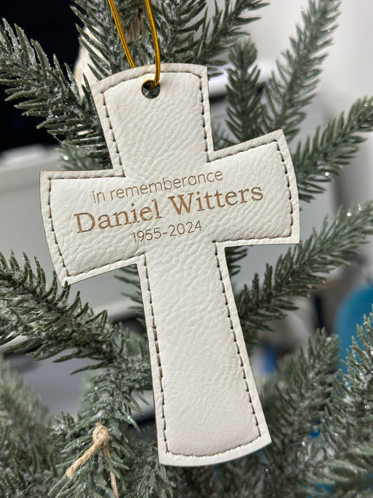 MISFIT Leatherette Cross Ornaments