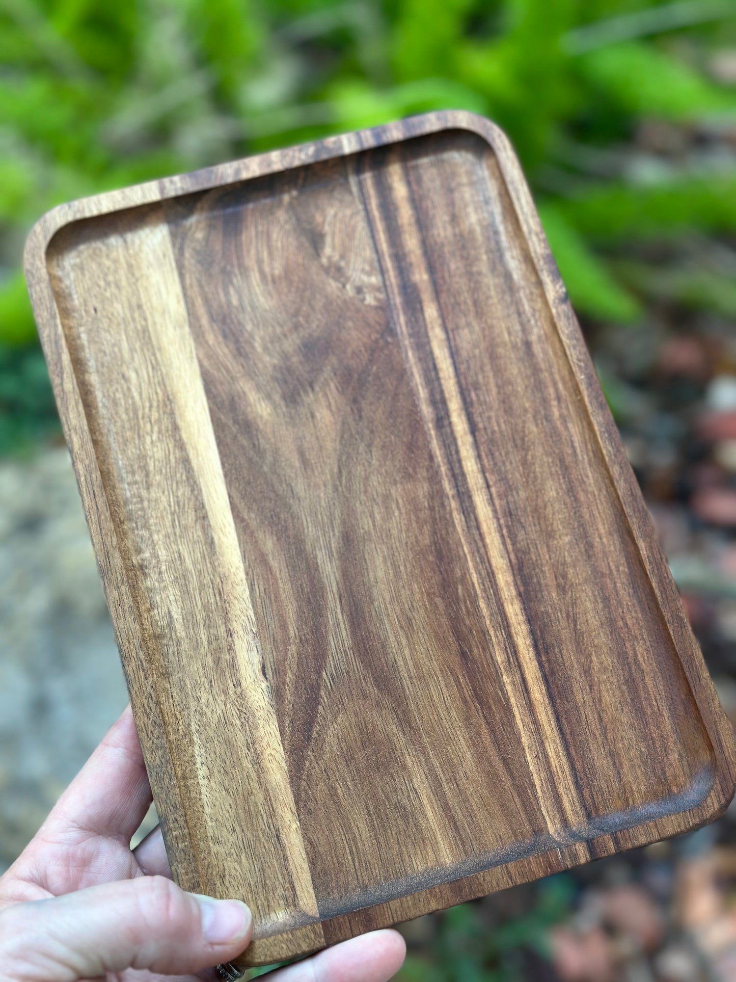 Square Acacia Wood Trays