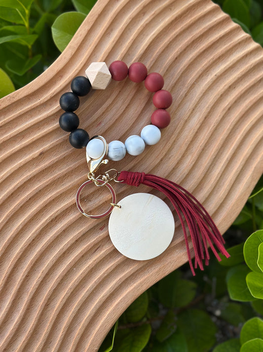 Pack of 5 Silicone Maroon Wristlets