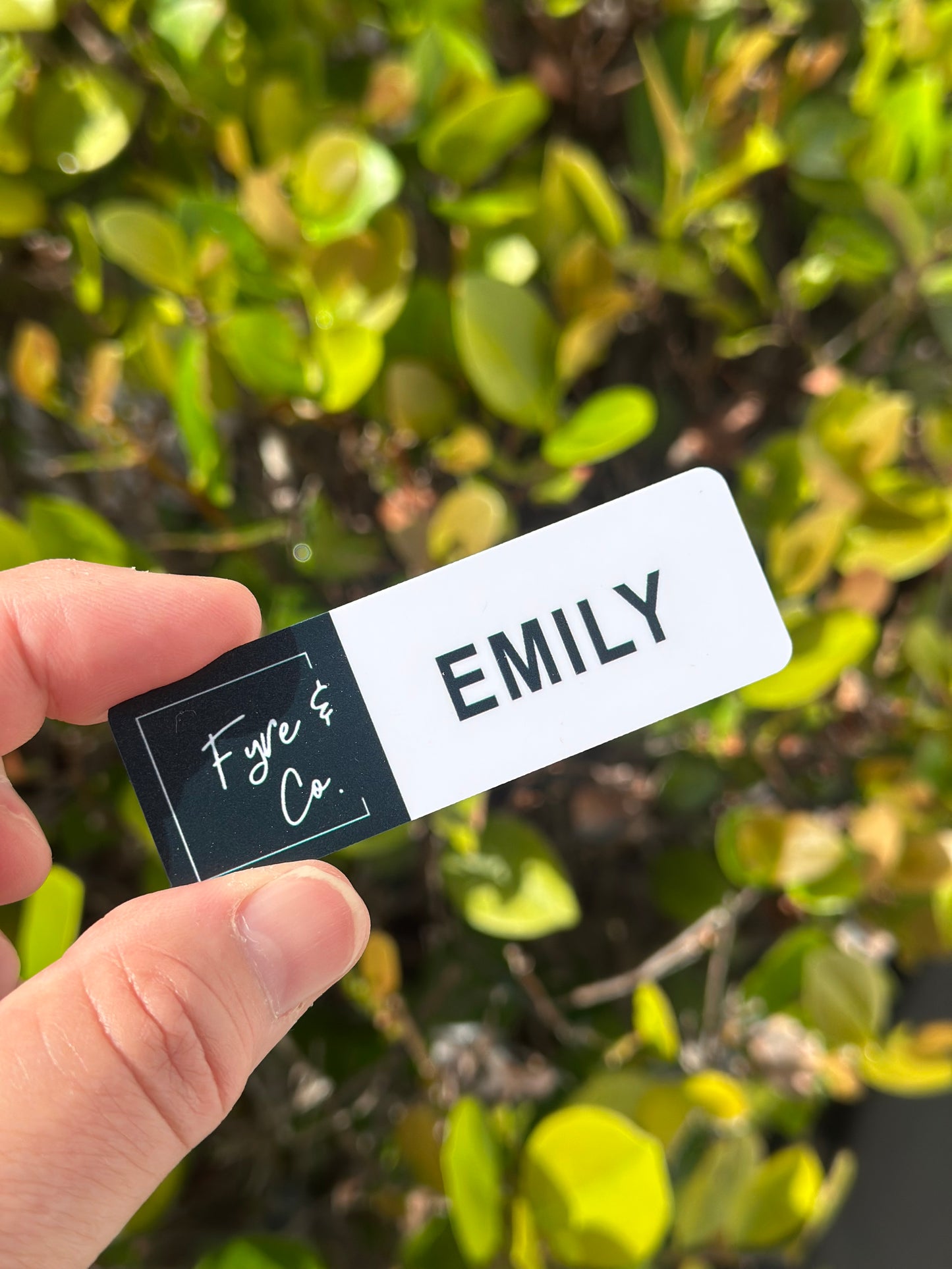 Holographic or White PVC Name Tags