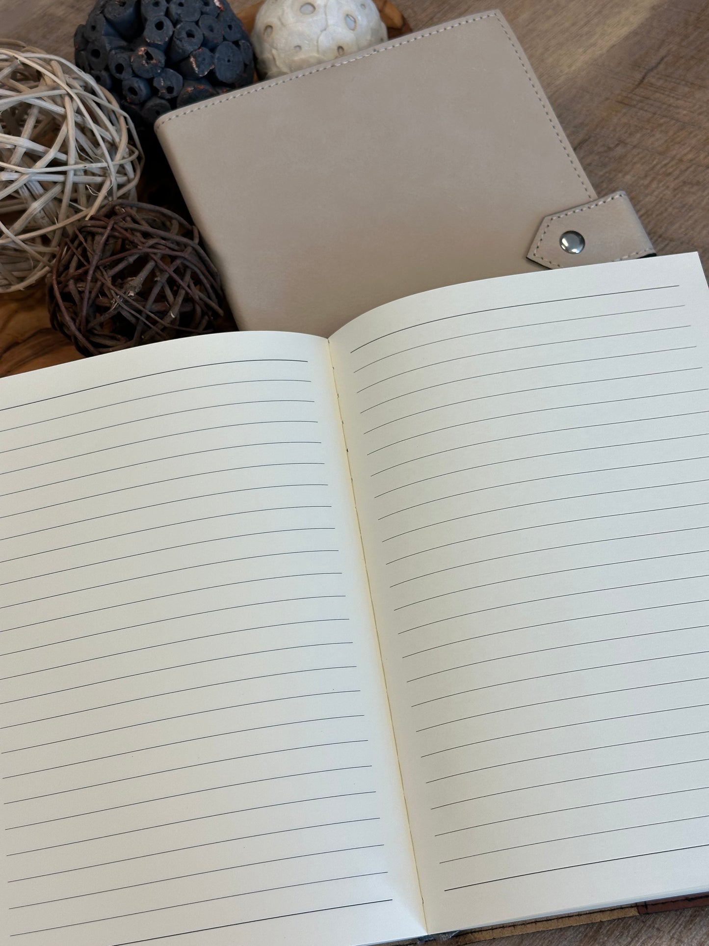Refillable Leatherette A5 Notebook Blank – Laser Engraving | Snap Closure Journal