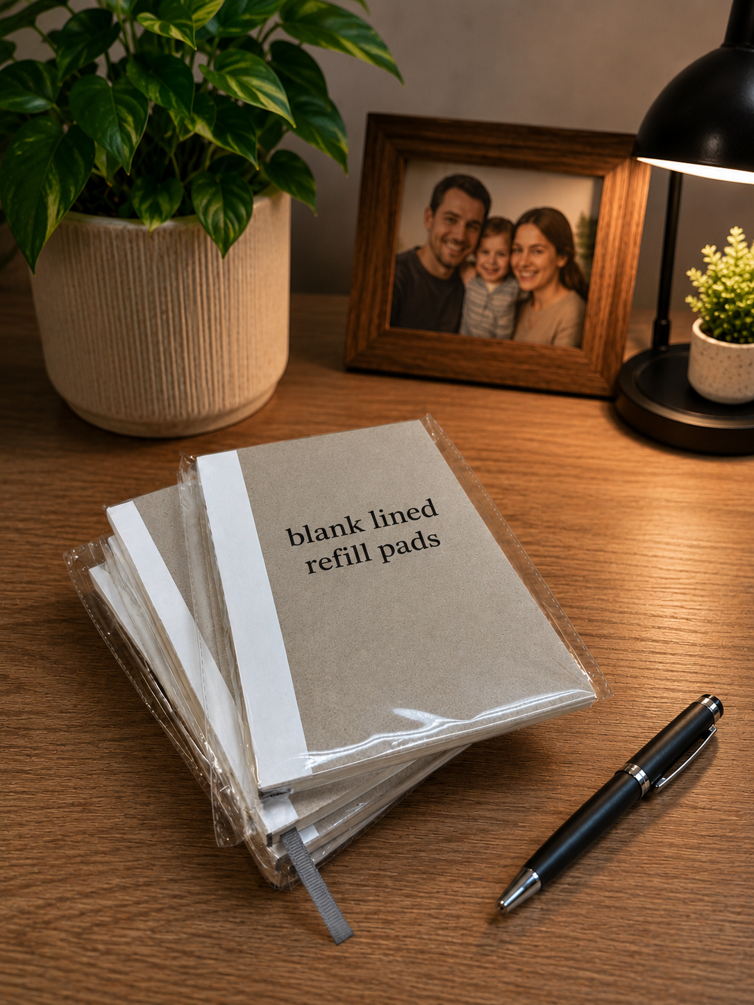 Refillable Leatherette A5 Notebook Blank β Laser Engraving | Snap Closure Journal