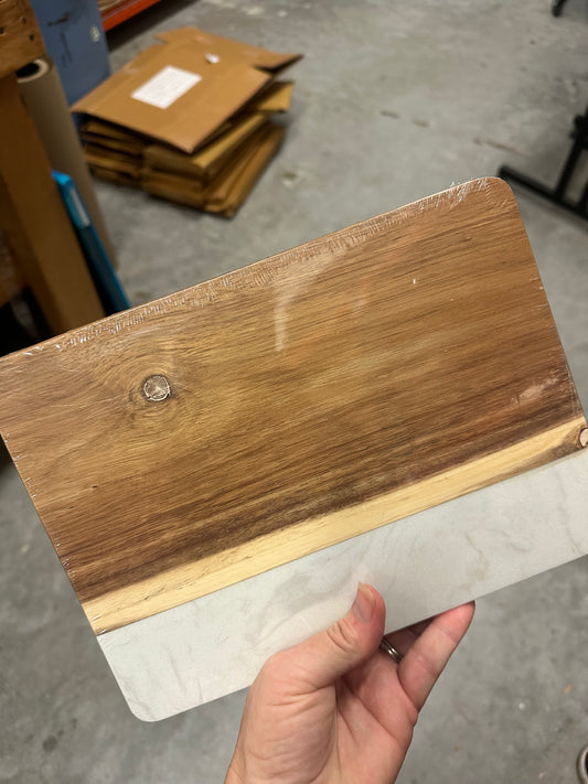 IRREGULAR Acacia + Slate or Marble Board