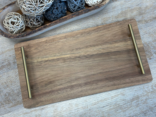 Acacia Board with Gold Handles