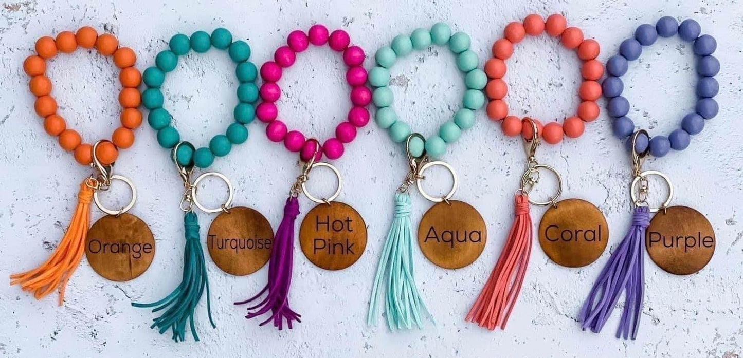 Wood Bead Wristlet
