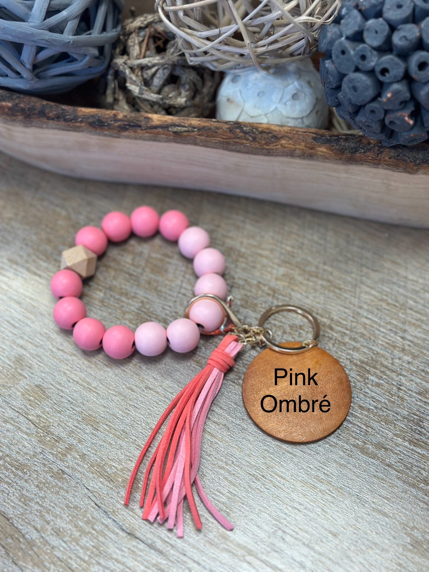 Wood Bead Wristlet