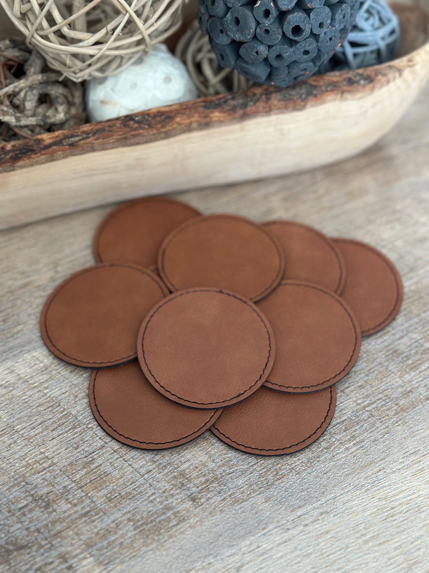 Leatherette Circle Patches