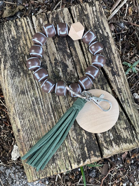Sports Wood Bead Wristlet