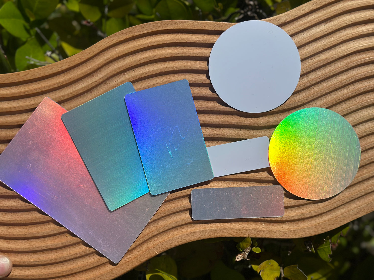 Holographic/White PVC Cards