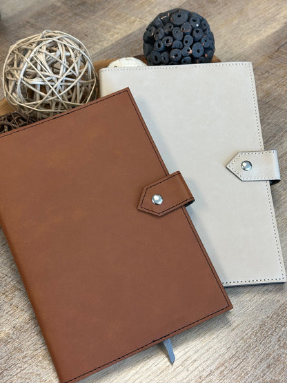 Refillable Leatherette A5 Notebook Blank – Laser Engraving | Snap Closure Journal