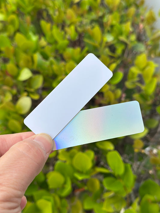 Holographic or White PVC Name Tags