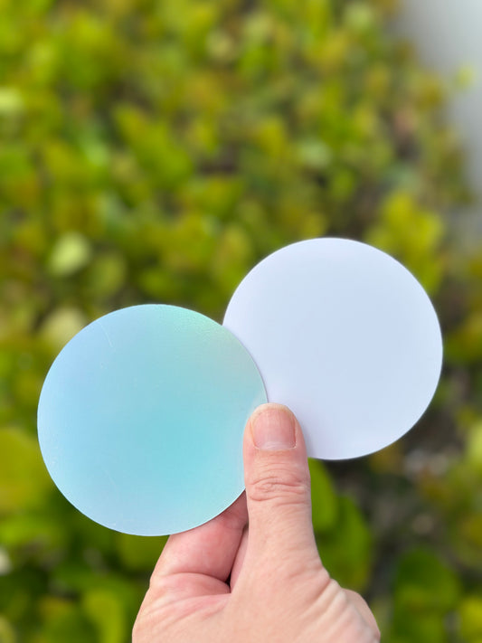Holographic or White PVC 3" Circles