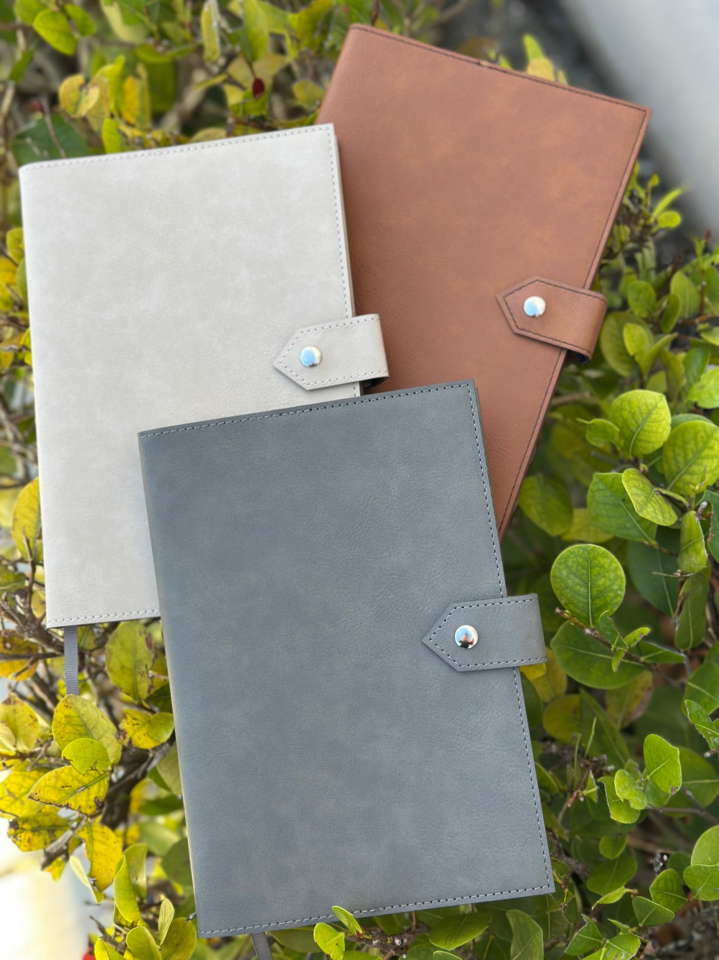 Refillable Leatherette A5 Notebook Blank – Laser Engraving | Snap Closure Journal