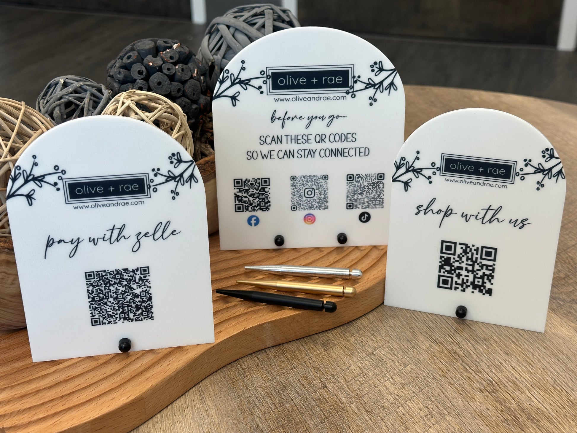 QR Code Table Top Sign – Sunshine Laser Supplies