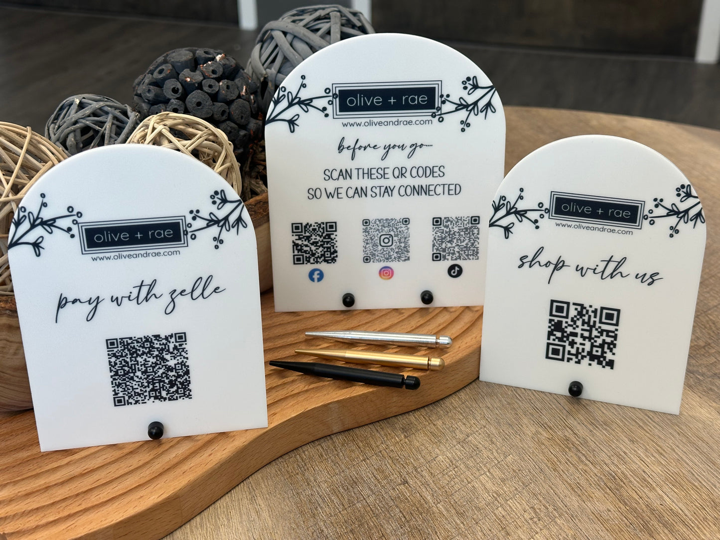 QR Code Table Top Sign