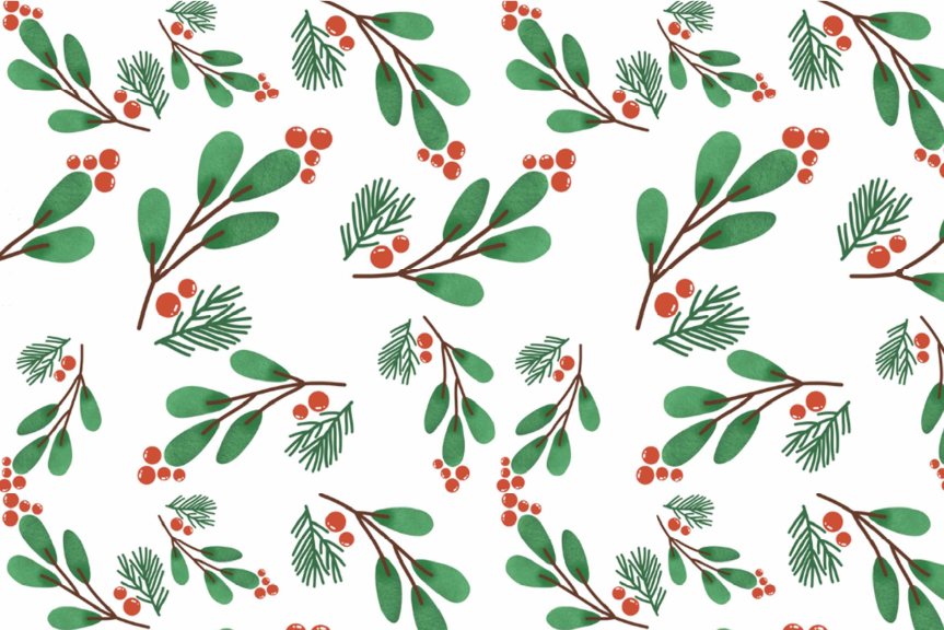 Printed Leatherette Christmas Patches (Pack of 5)