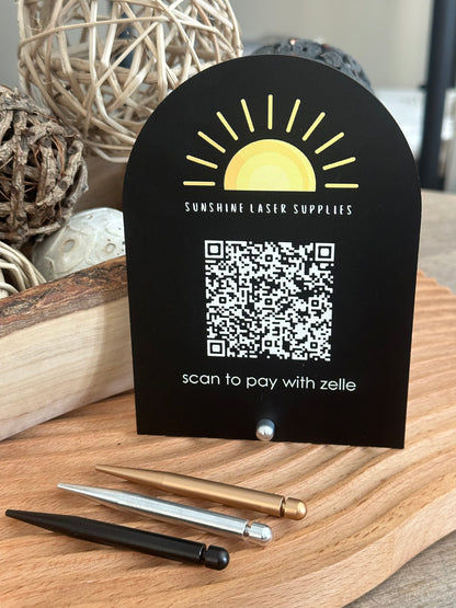 QR Code Table Top Sign