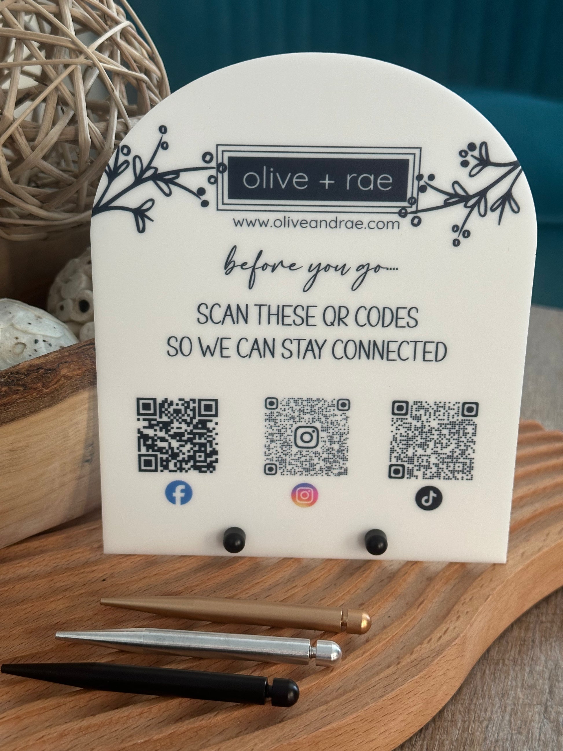Perspex Table Top Qr Code QR Code Table Top Sign – Sunshine Laser Supplies