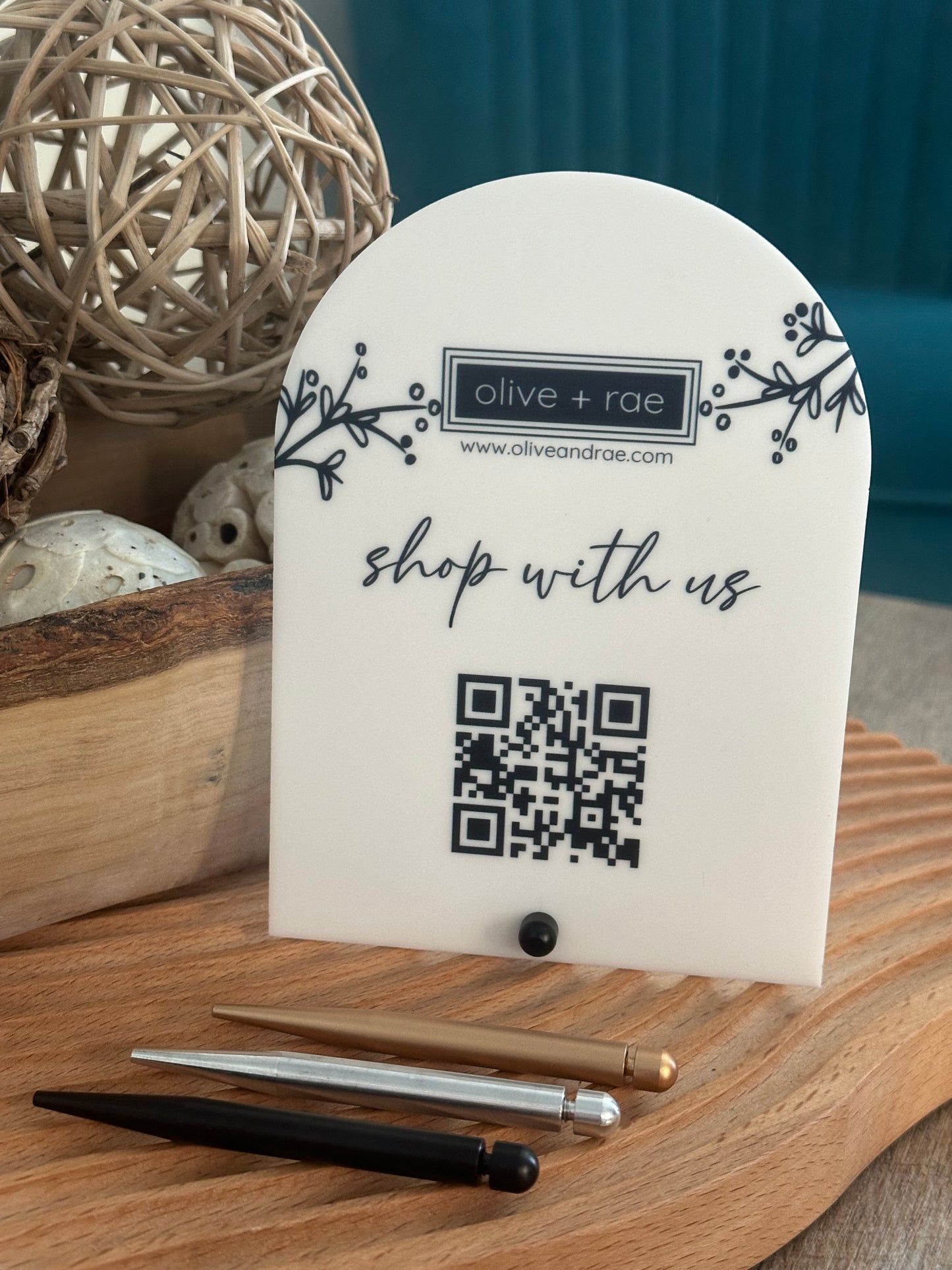 QR Code Table Top Sign