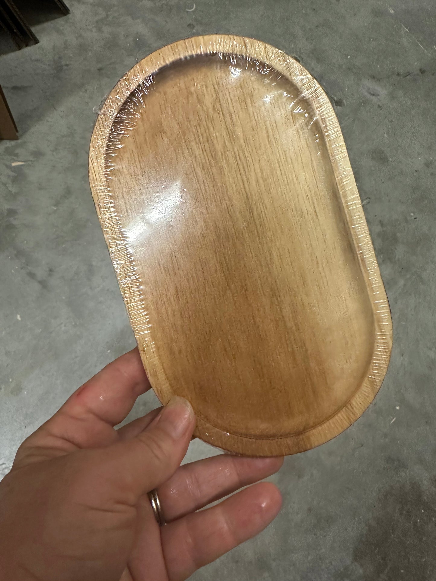 IRREGULAR Wood Oval Tray (Acacia or Beech)