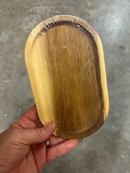 IRREGULAR Wood Oval Tray (Acacia or Beech)