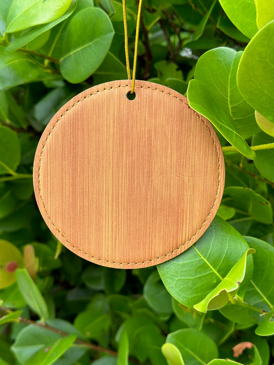 Misfit Circle Leatherette Ornaments